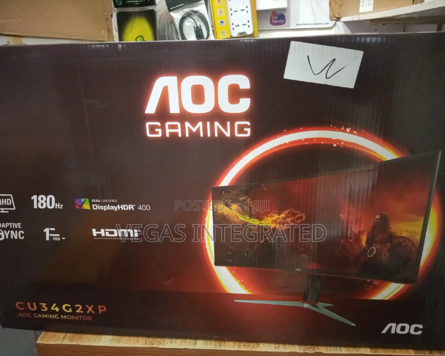 Aoc 34" Wqhd 180hz 1ms Curved Gaming Monitor With Speakers