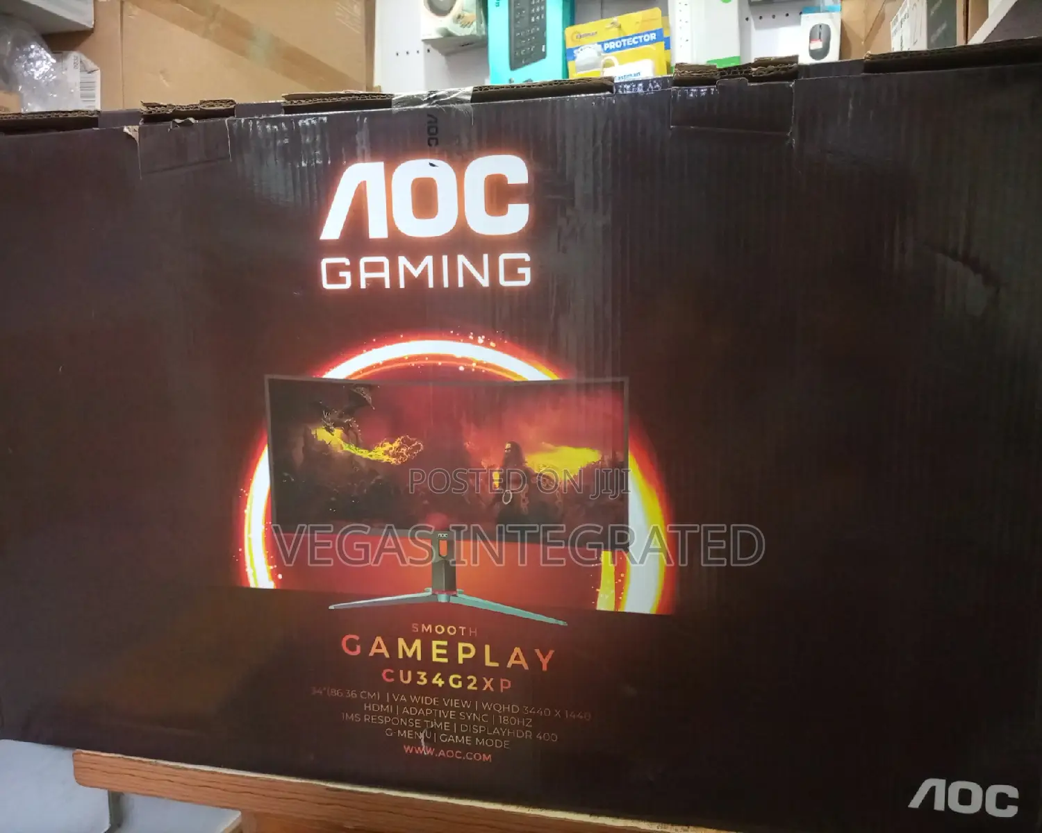 Aoc 34" Wqhd 180hz 1ms Curved Gaming Monitor With Speakers