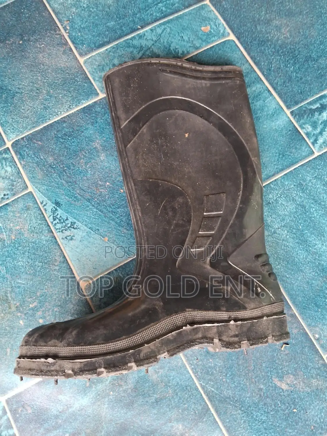 Black None Safety Rain Boot