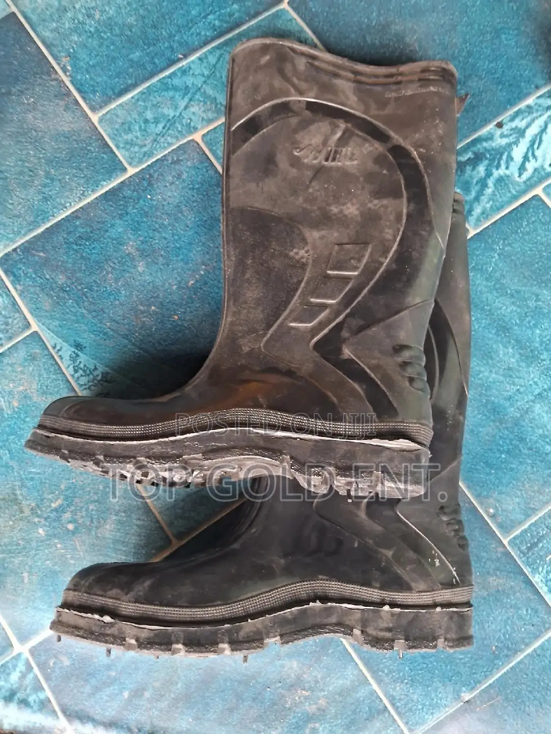 Black None Safety Rain Boot