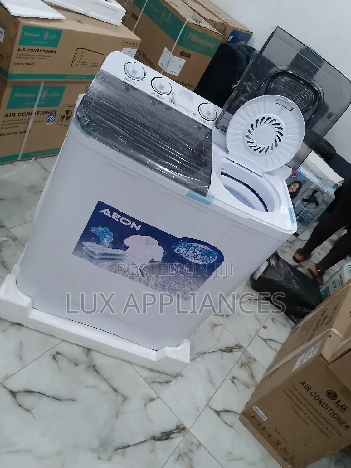 Aeon 10kg Twin Tub Washing Machine- Wash/Spin/Drain