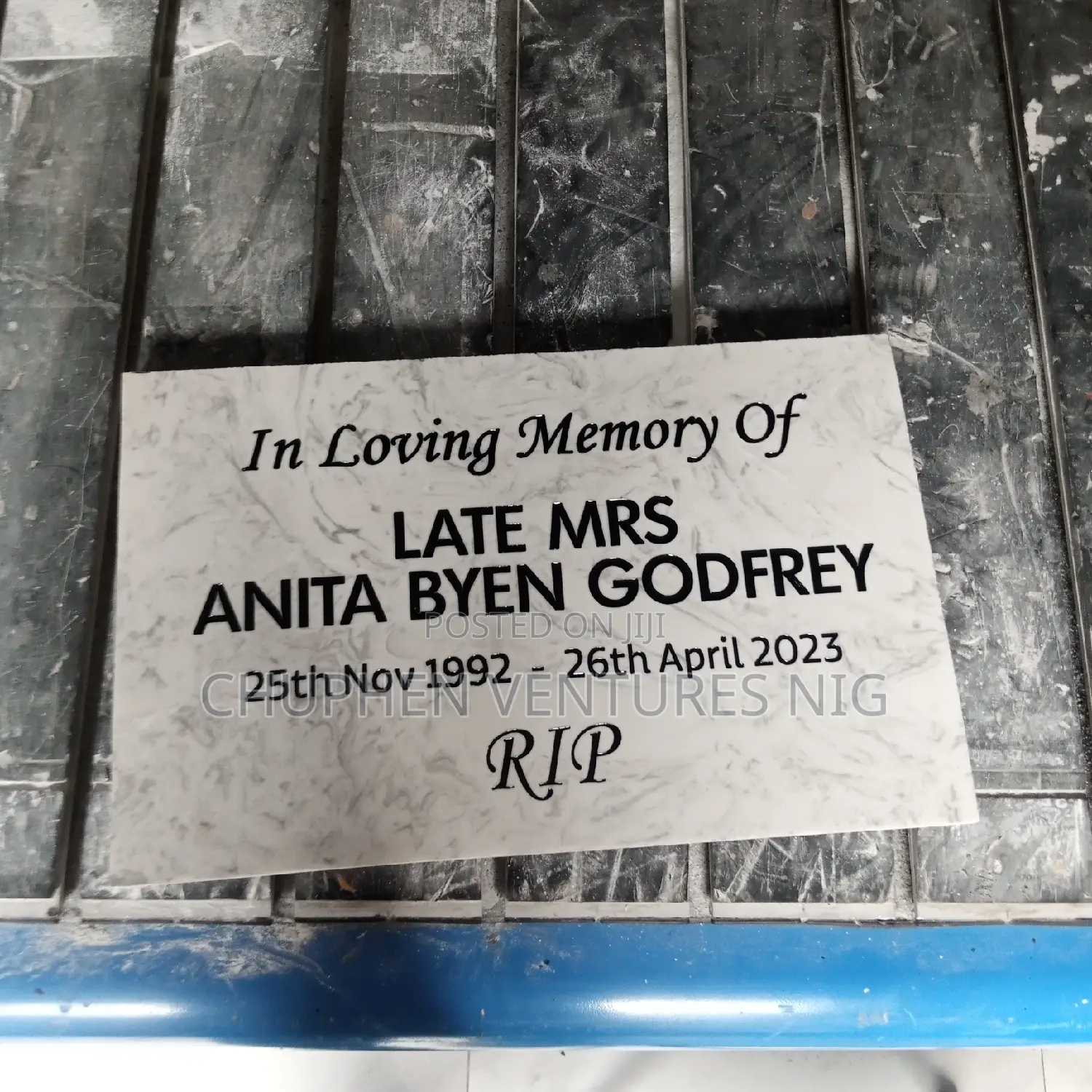 Marble Engraving and Inscriptions.