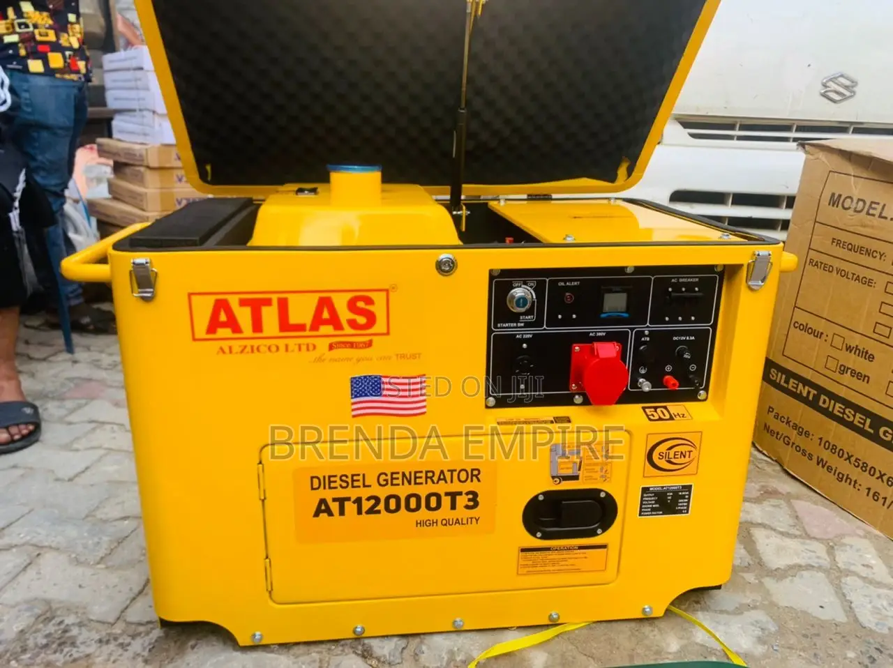 10.5kva Atlas Three Phase Diesel Soundproof Generator 100%