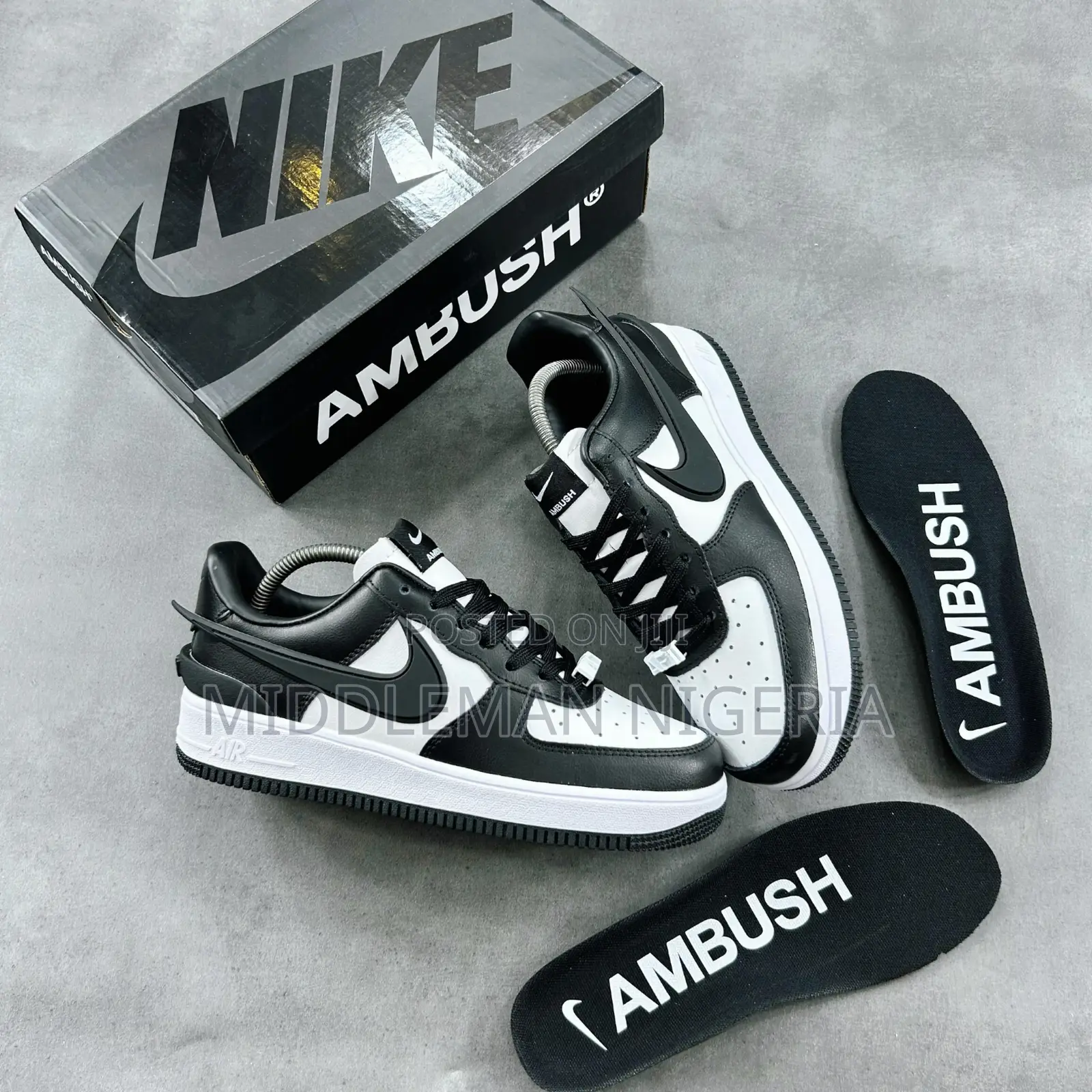 Nike White and Black Ambush Sneakers