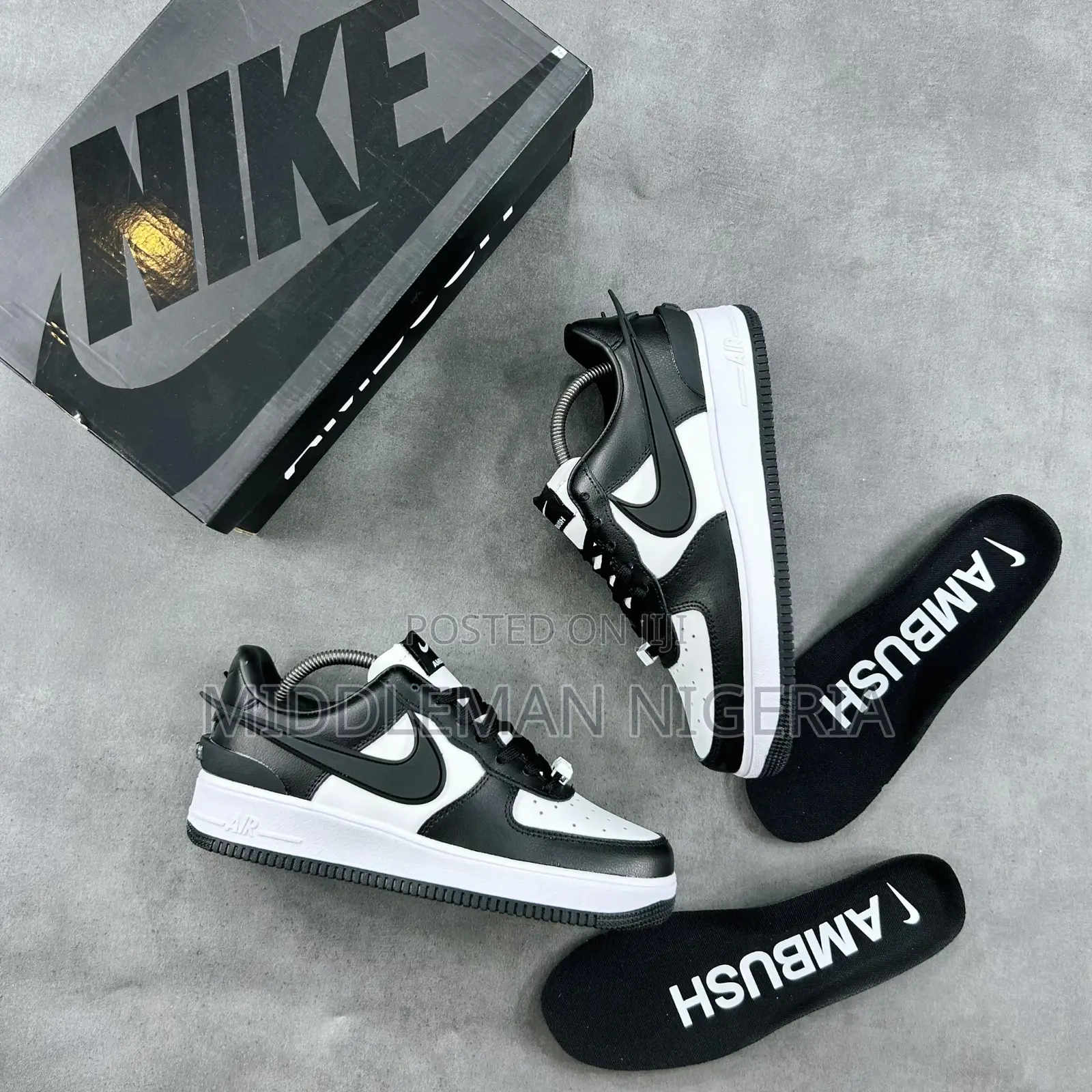 Nike White and Black Ambush Sneakers