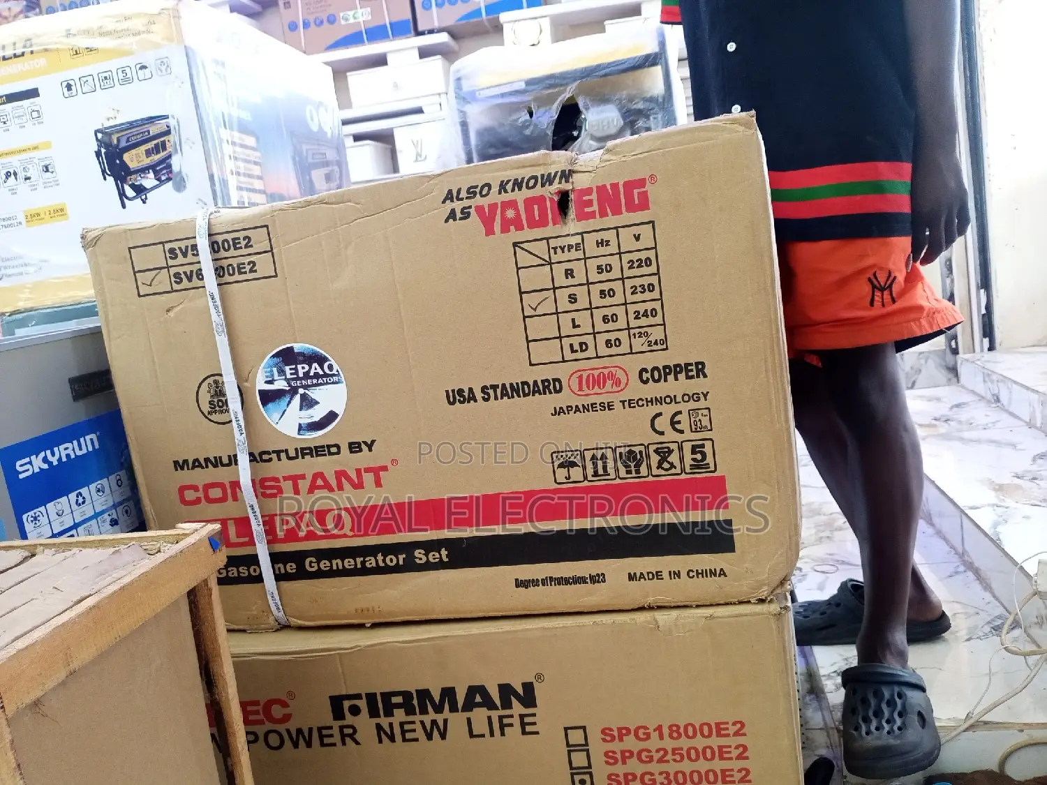 Brand New Elepaq SV6800E2 Elepaq 3.5KVA Key Start Generator