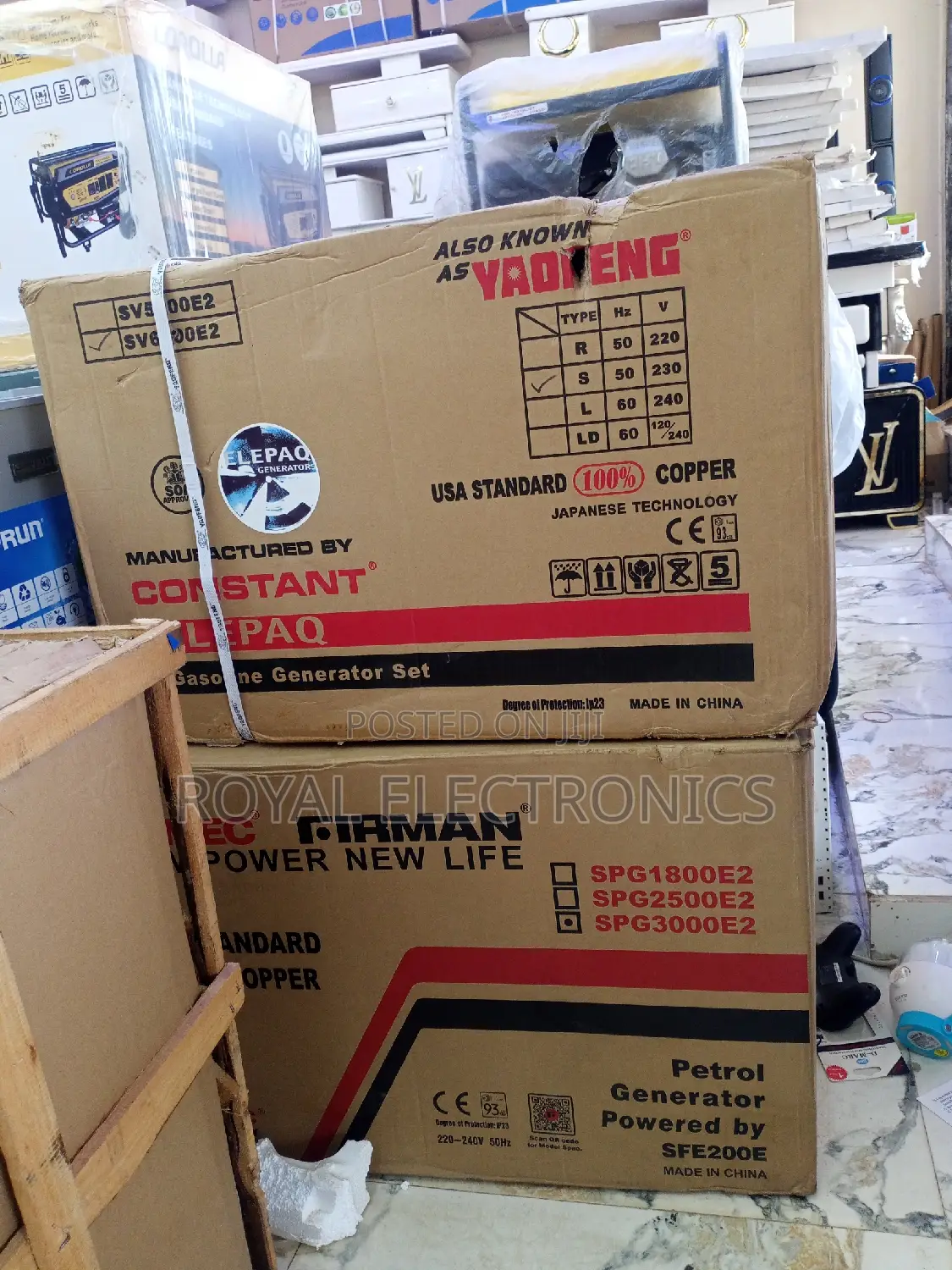 Classic New Elepaq SV6800E2 3.5KVA Key Start Generator