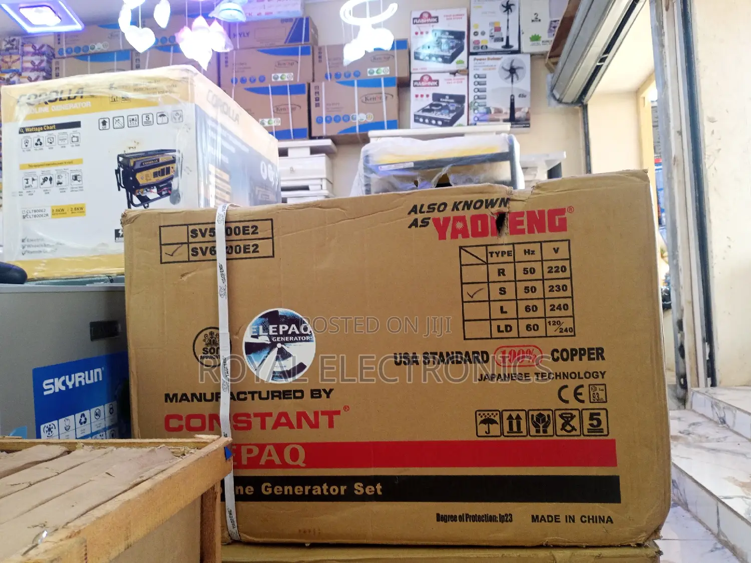 Powerful New Elepaq SV6800E2 3.5KVA Key Start Generator