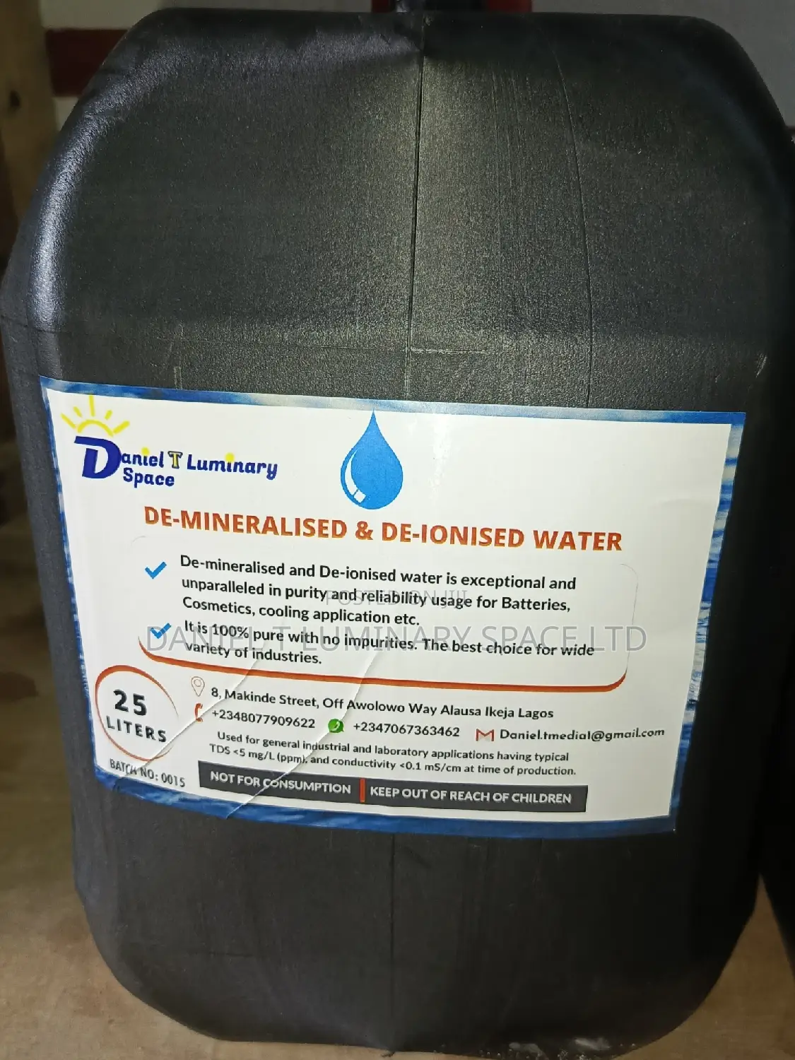 Best Quality Demineralized Water