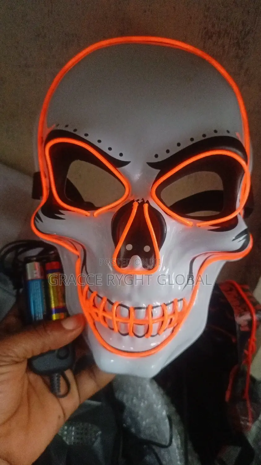 Halloween Led Cosplay Flashing Face Mask for Clubs