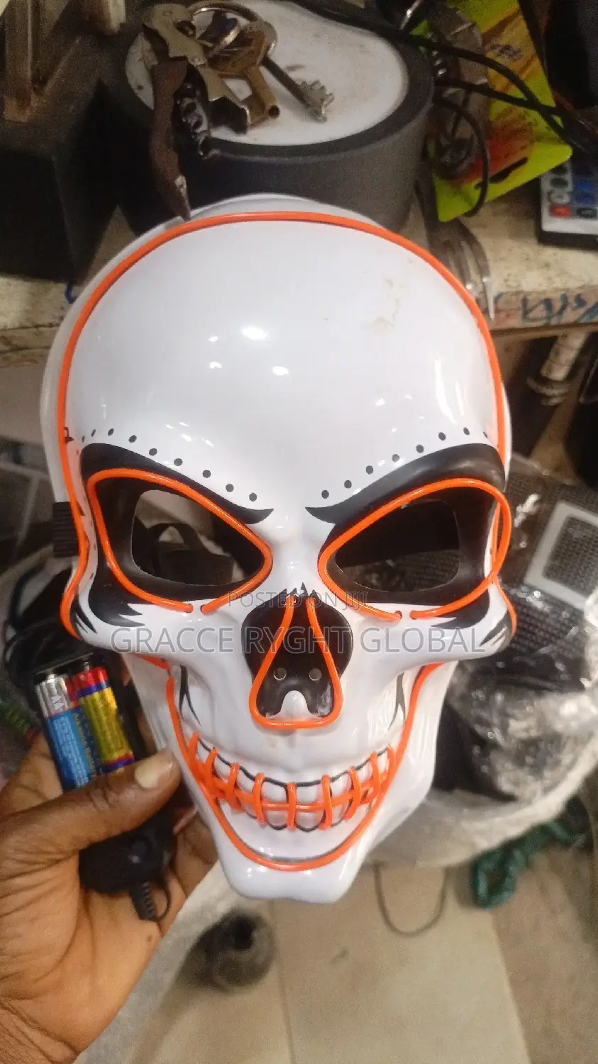 Halloween Led Cosplay Flashing Face Mask for Clubs
