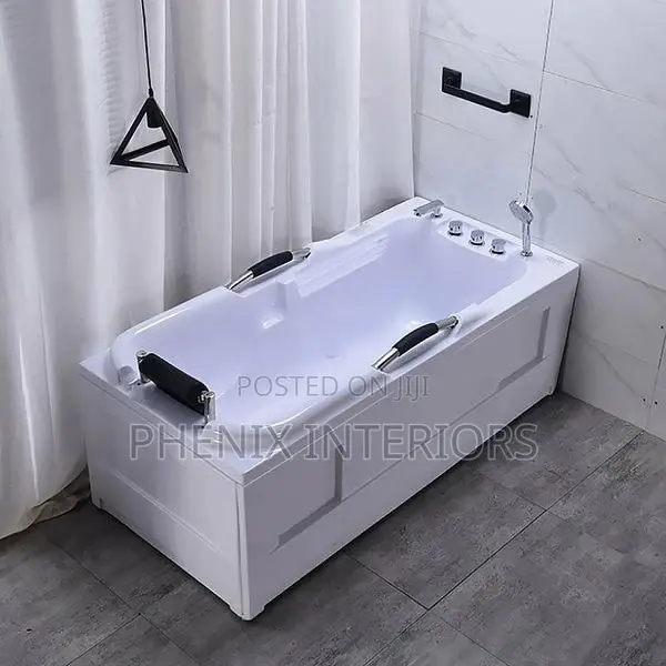 Single Headrest Jacuzzi Bathtub