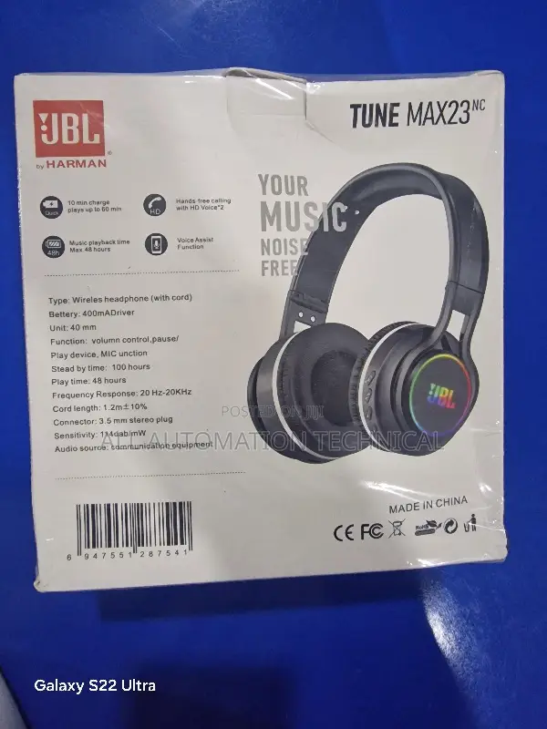 JBL Wireless Headphone Powerful Bass Tune Max23