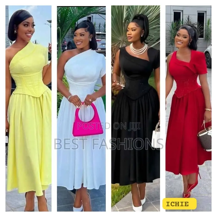 Trendy Ladies Single Strap Midi Gown