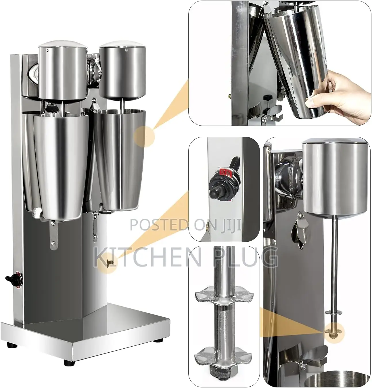 Double Head Milkshake Maker Stainless Steel