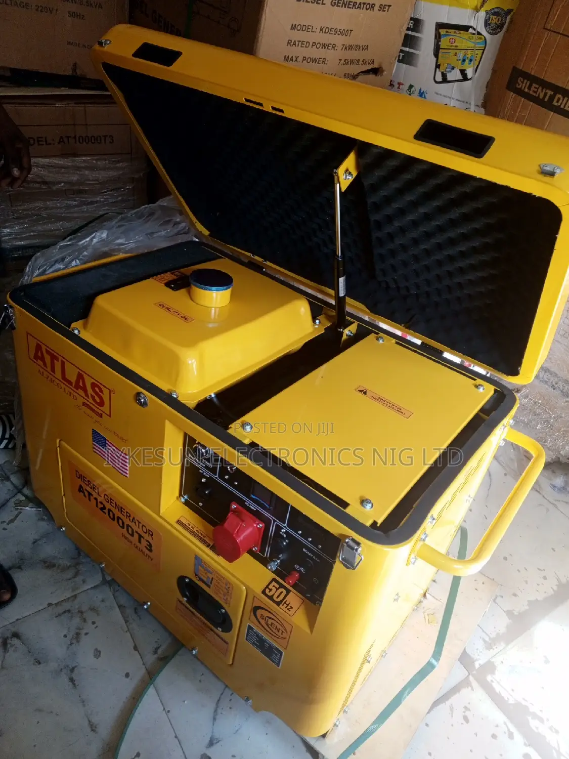 Original 10kva Atlas Soundproof Diesel Generator 100%Copper