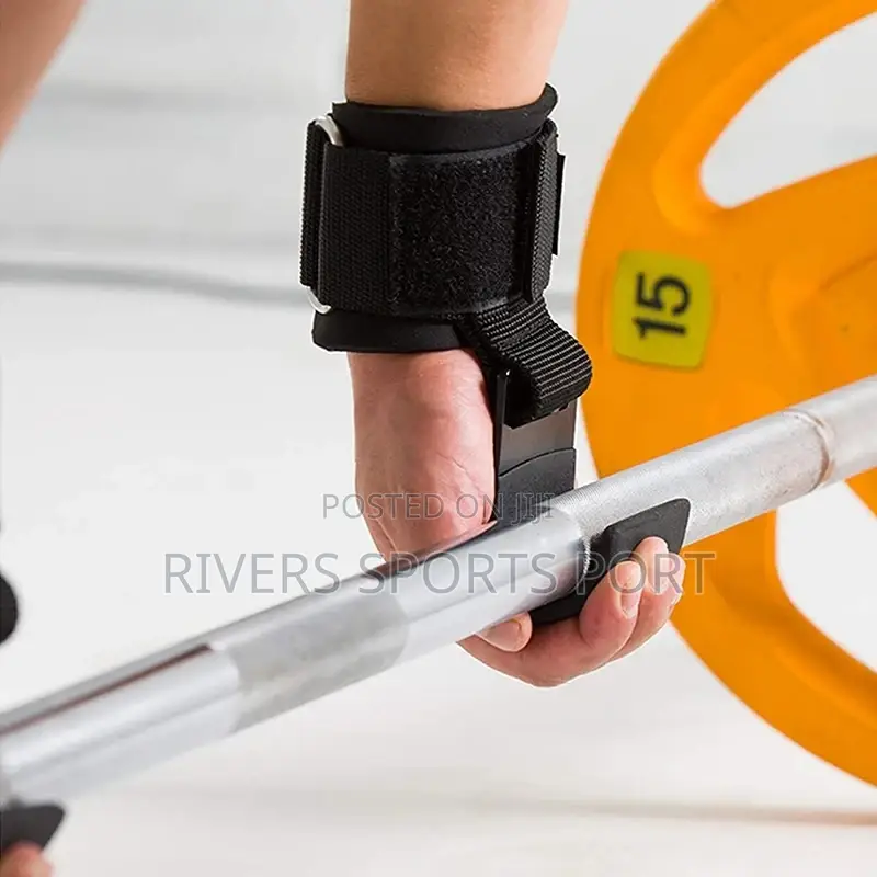 Heavy Duty Wrist Straps Deadlift Gym Weightlifting Hook