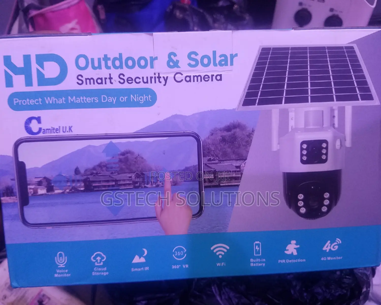 Solar PTZ 4G Sim Card Dual Lens Camera V380pro