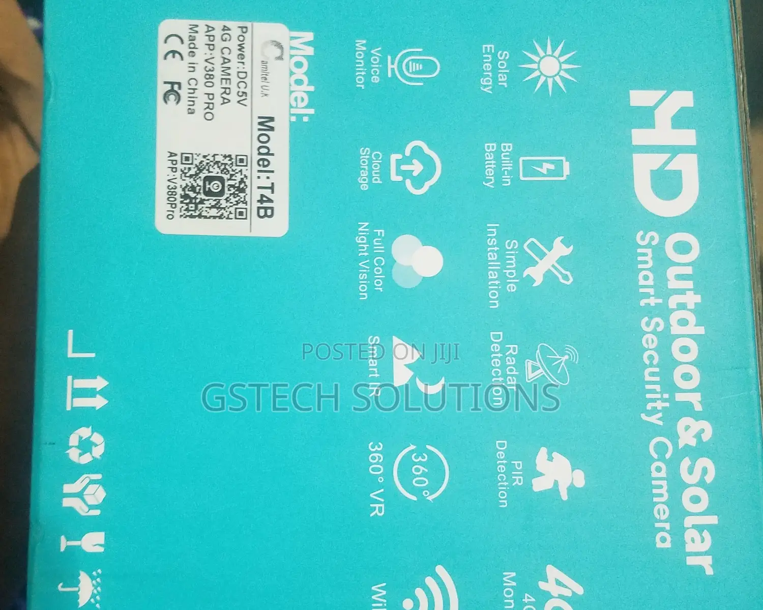 Solar PTZ 4G Sim Card Dual Lens Camera V380pro