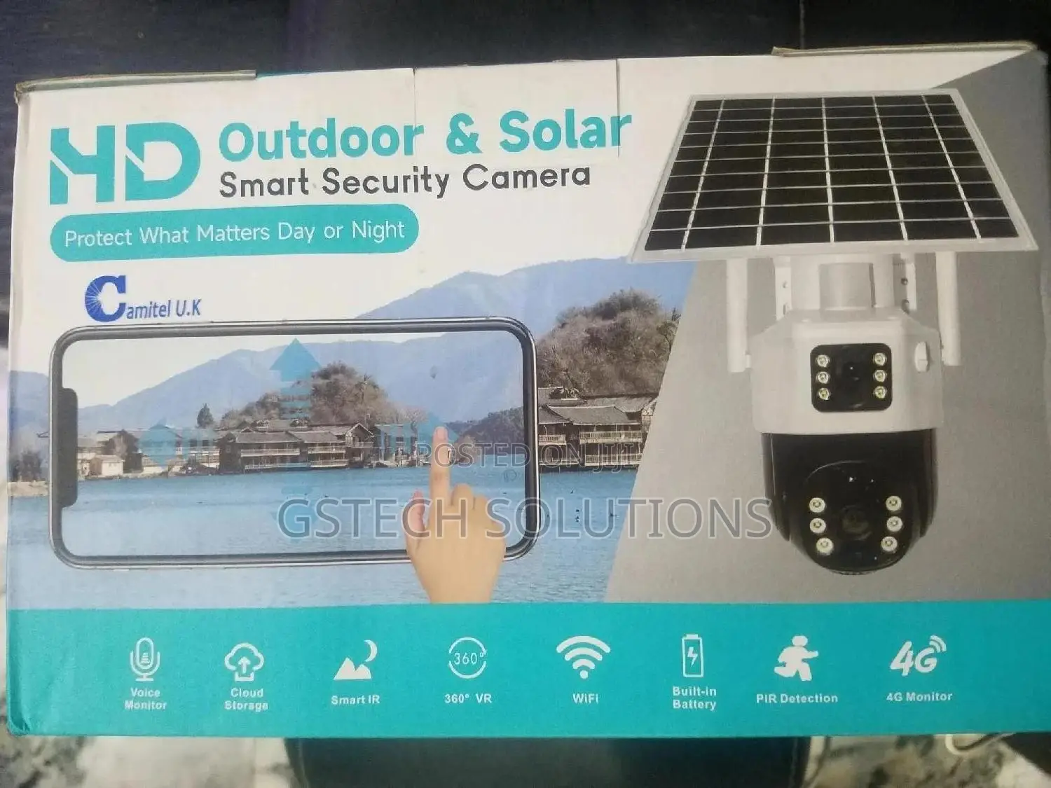 Solar PTZ 4G Sim Card Dual Lens Camera V380pro