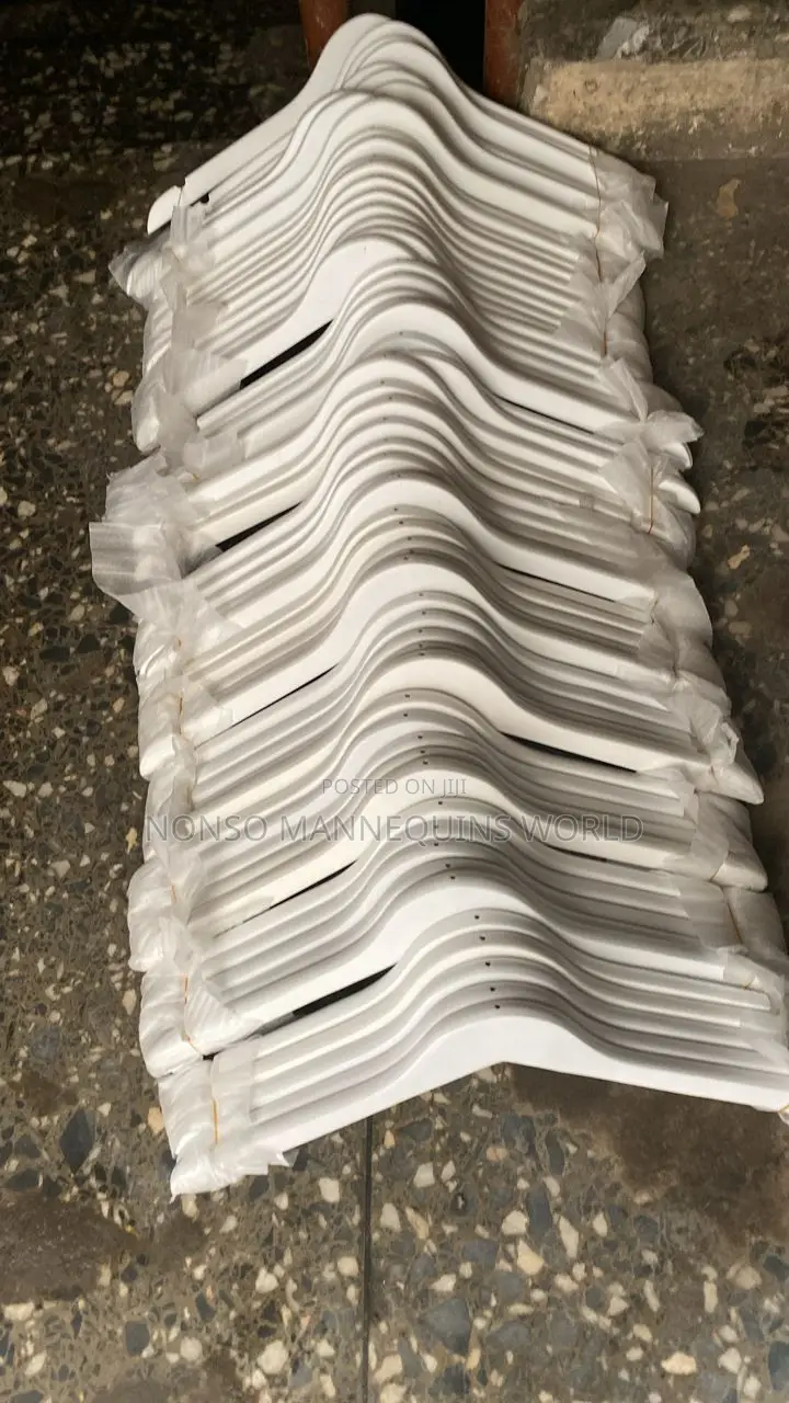 White Hangers With Golden Head