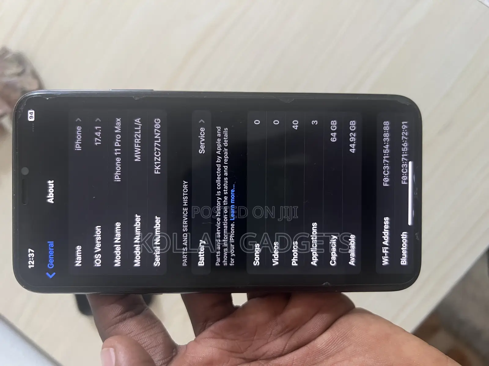 Apple iPhone 11 Pro Max 64 GB Black