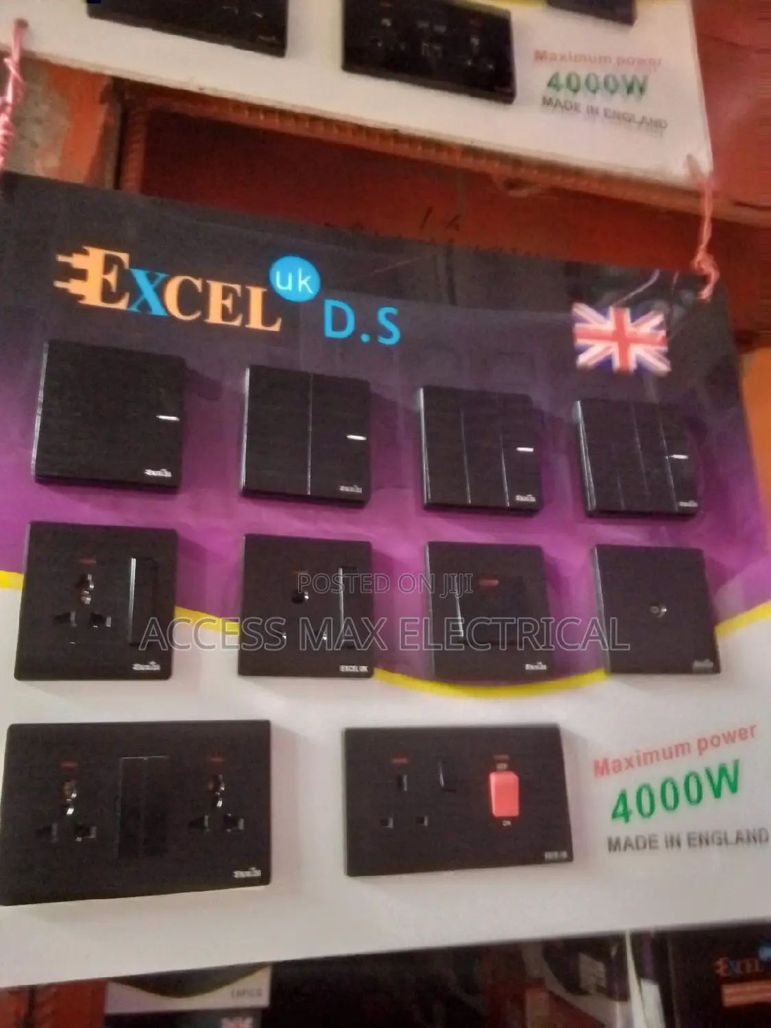 All Black Socket Switched