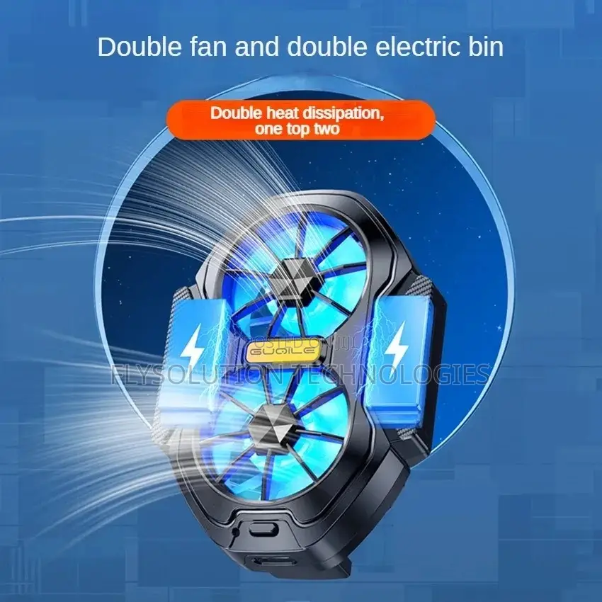 Dual Fan Plug N Play Mobile Phone Cooler (Non Rechargeable)