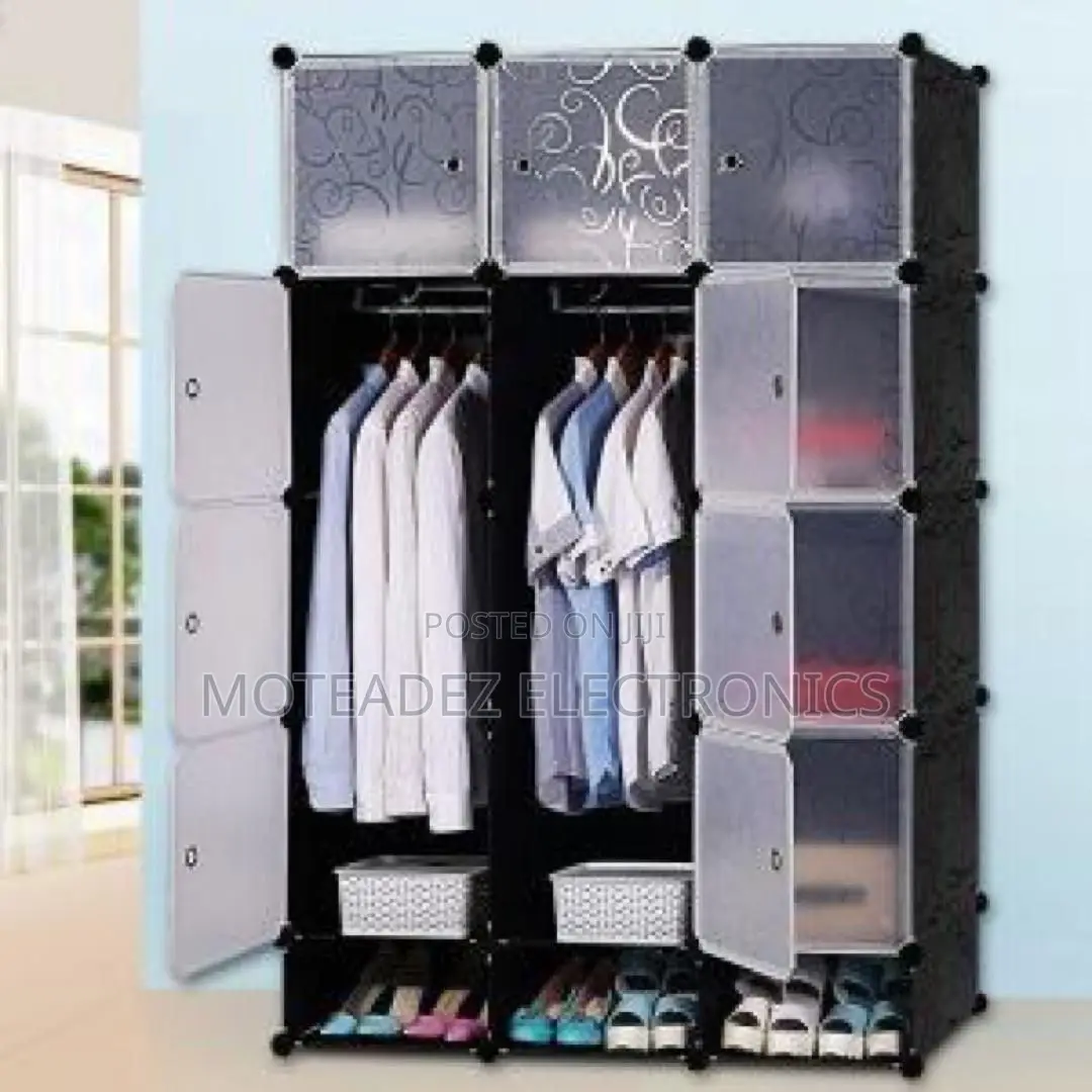 3 Partitions Luxury Detachable High Quality Plastic Rubber Wardrobe