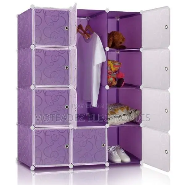 3 Partitions Luxury Detachable High Quality Plastic Rubber Wardrobe