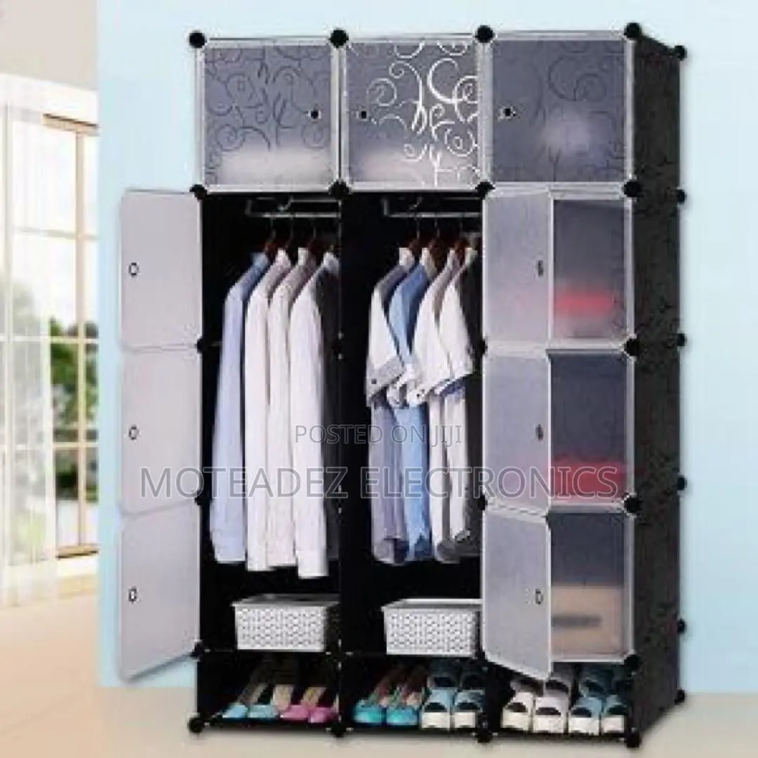 3 Partitions Luxury Detachable High Quality Plastic Rubber Wardrobe