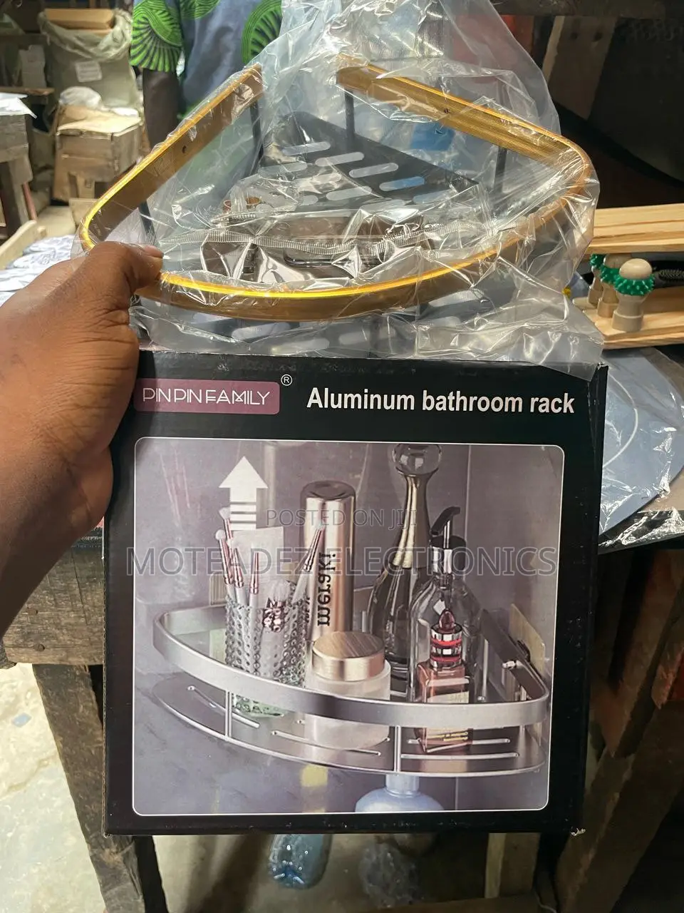 High Quality Aluminium Bathroom Wall Corner Rack/Organiser