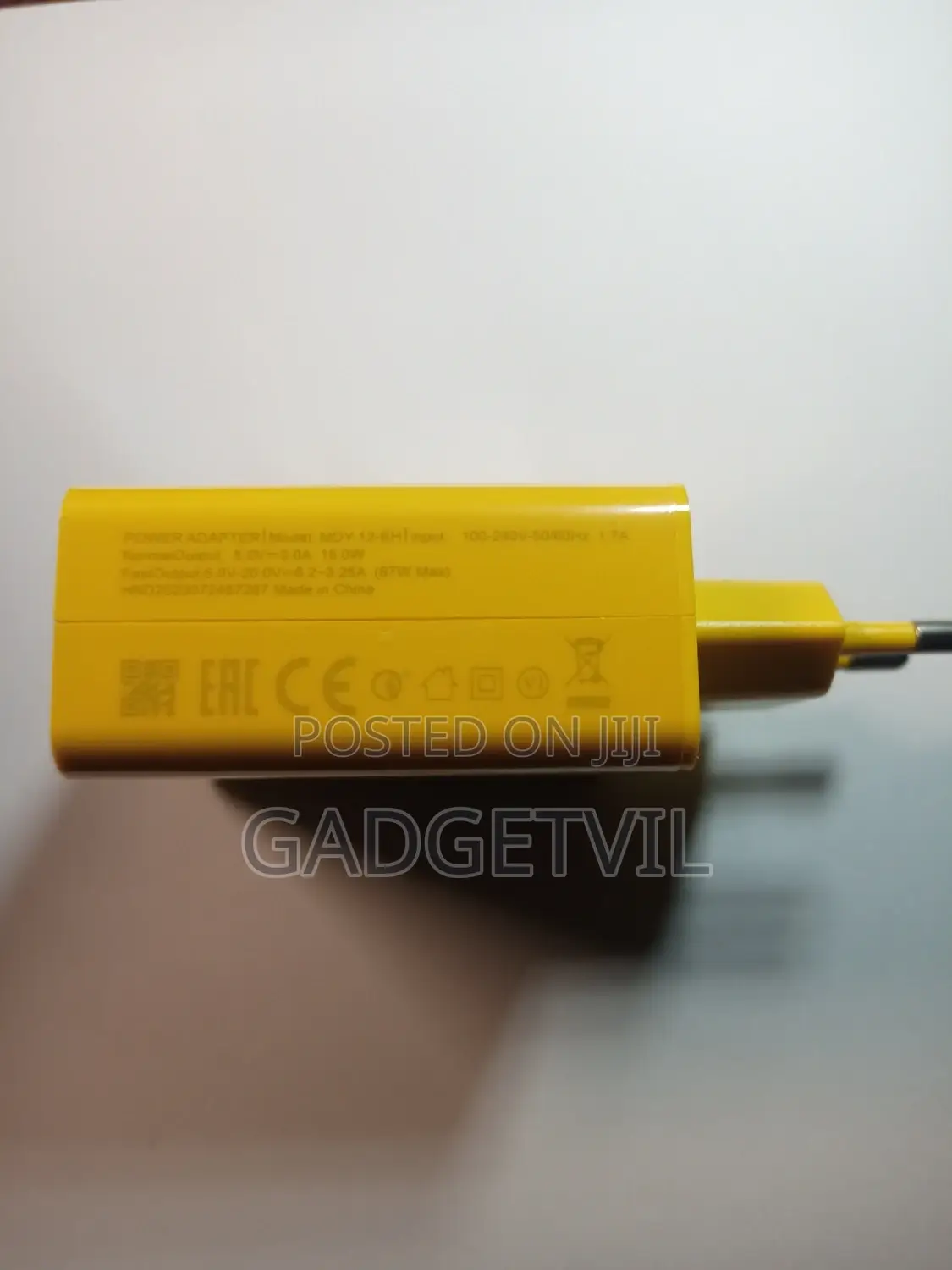 Xiaomi 67w Type C Pd Power Adapter With Elbow Yellow Type-C