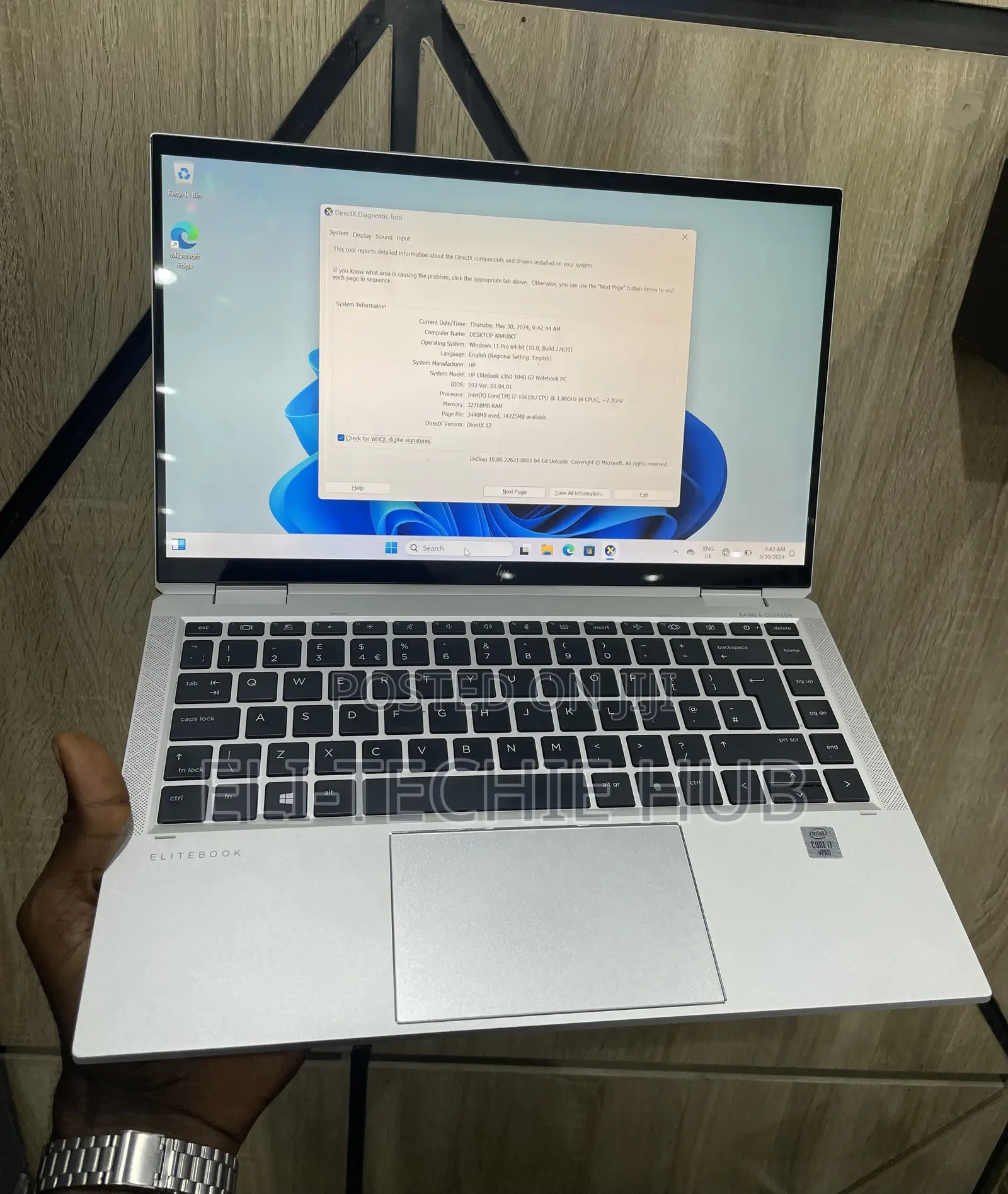 Laptop HP EliteBook X360 1040 G7 32GB Intel Core I7 SSD 512GB