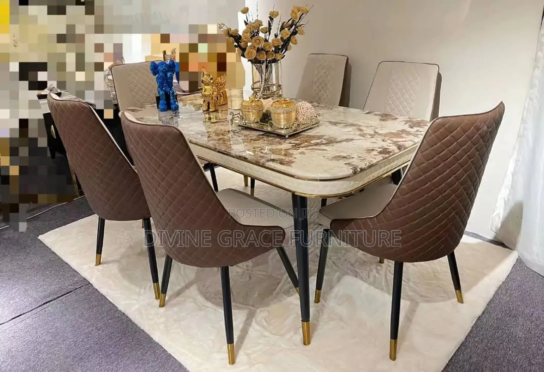Classic Dinning Table With 6 Chairs