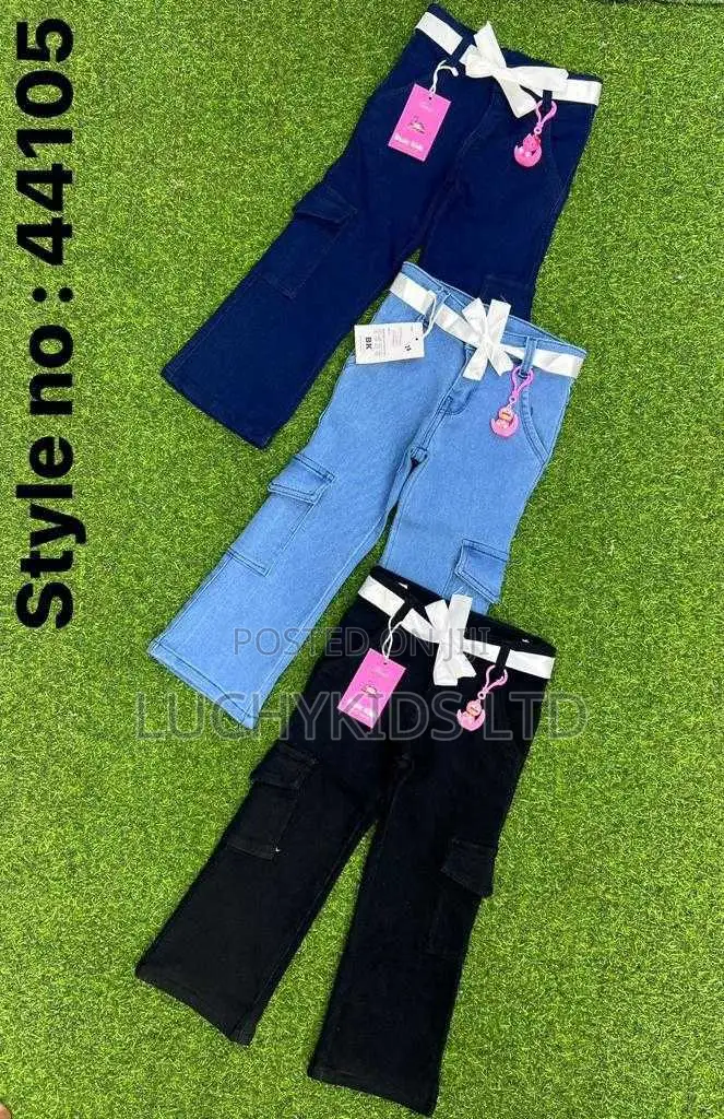 Girls Cargo Jeans 24-30