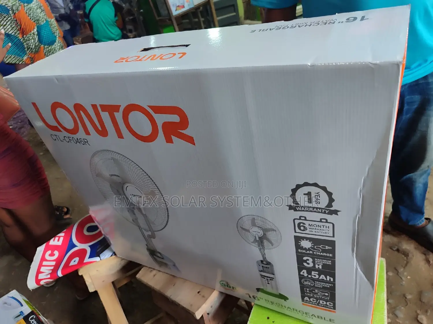 16inches Rechargeable Lontor Standing Fan