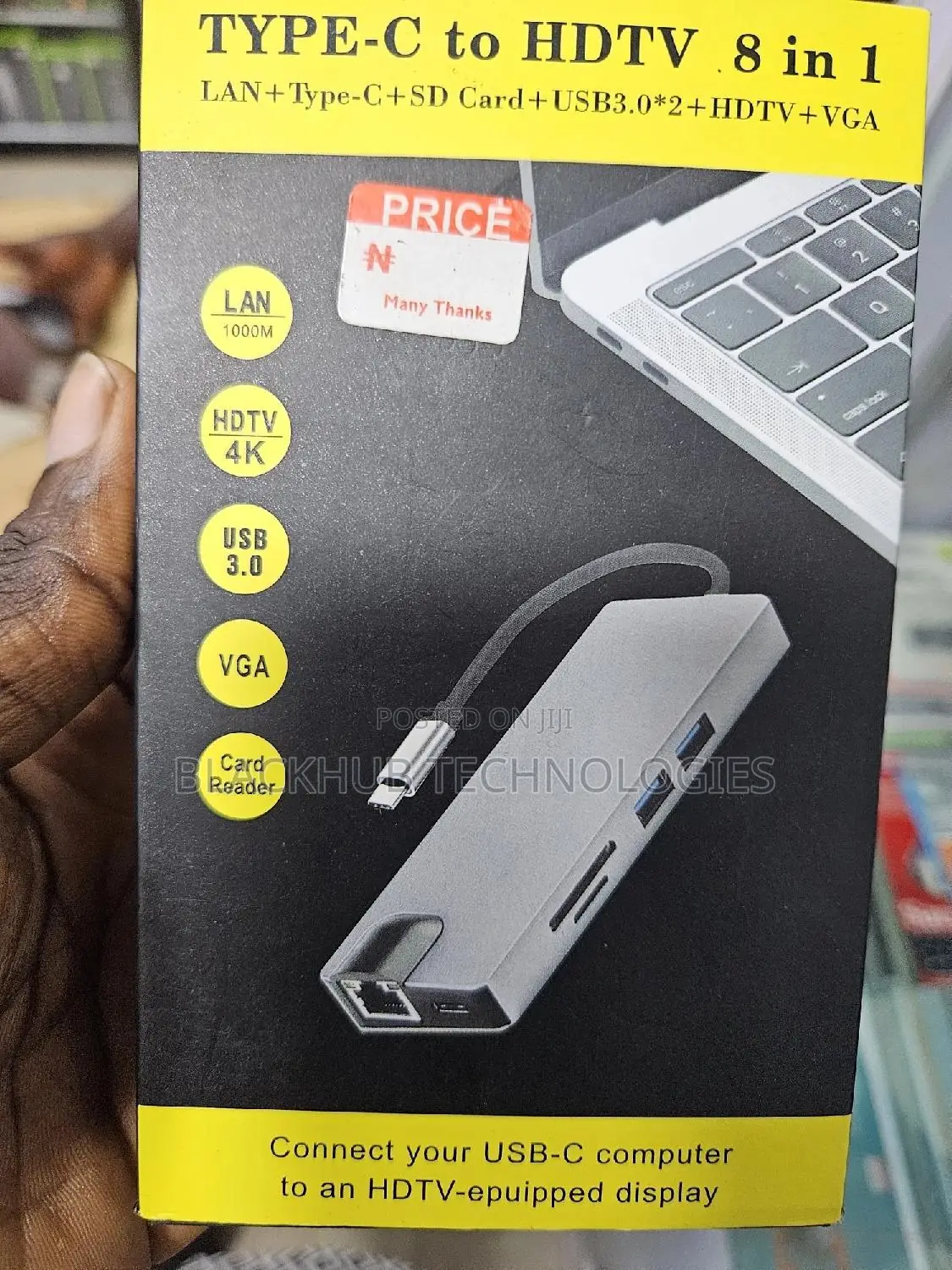 Type-C 8 in 1 Dock Station for Macbook and Laptop