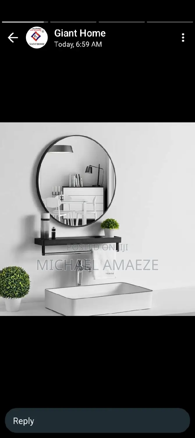 Round Black Frame Mirrors