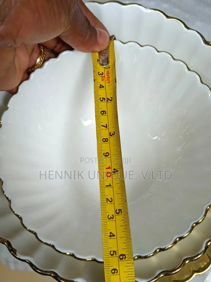 Gold Plated Soup, Flat and Side Plate by 36pcs