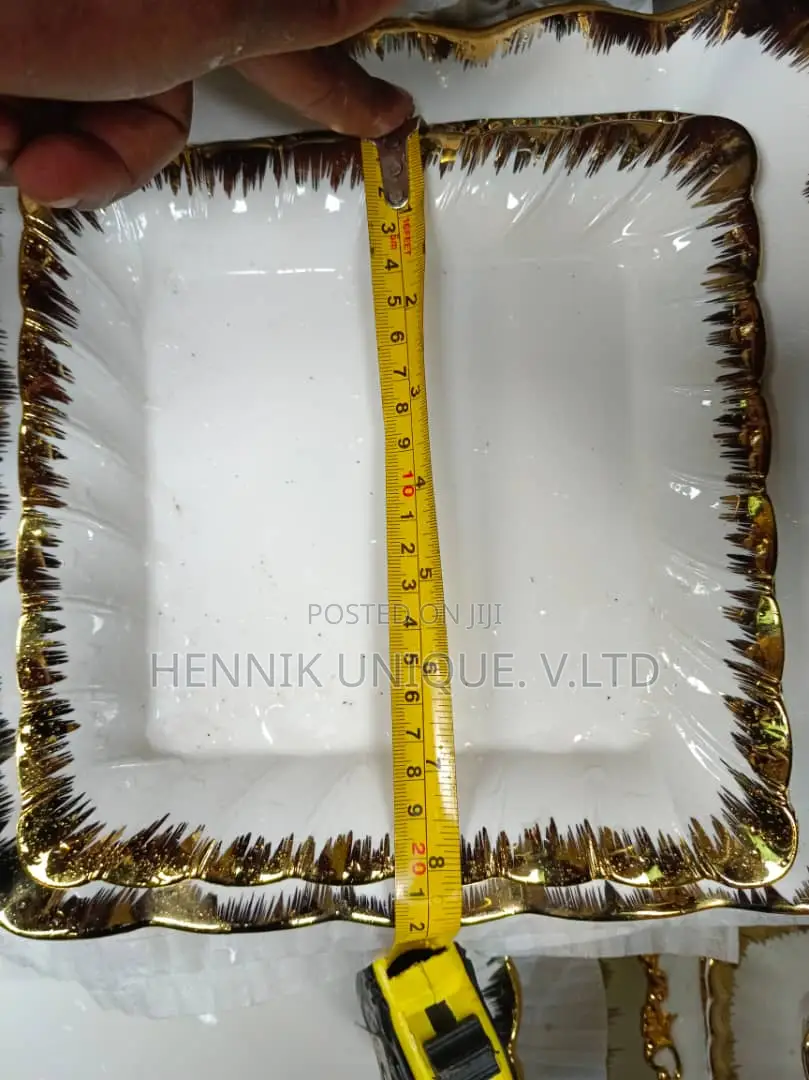 Gold Plated Soup, Flat and Side Plate by 36pcs