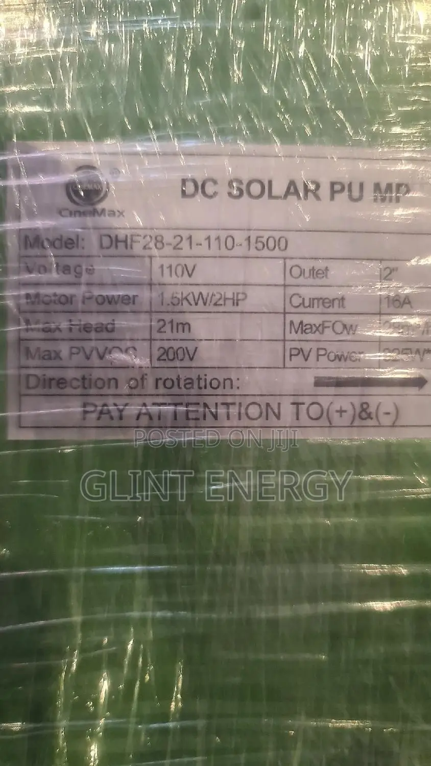 2hp 2 Inches Cinemax DC Surface Water Pump
