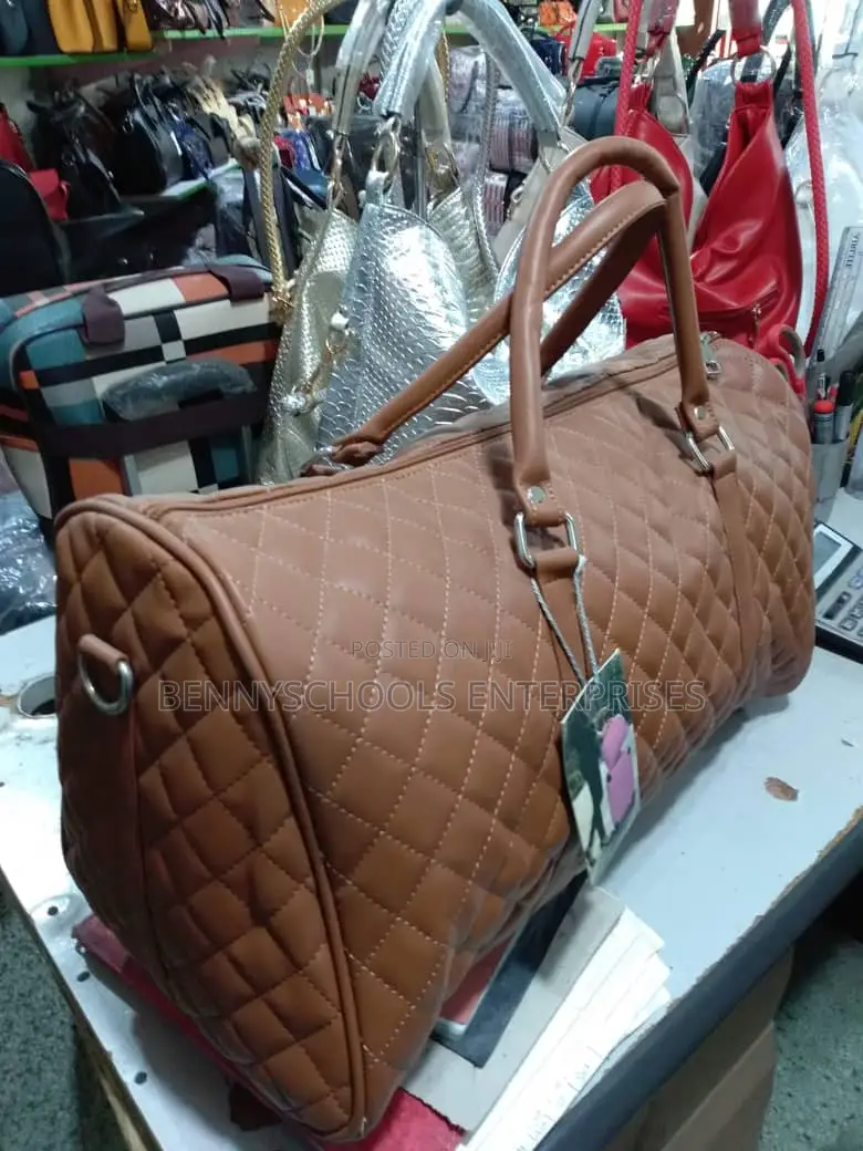 Wine Red Channel Hand Carry and Duffle Bag
