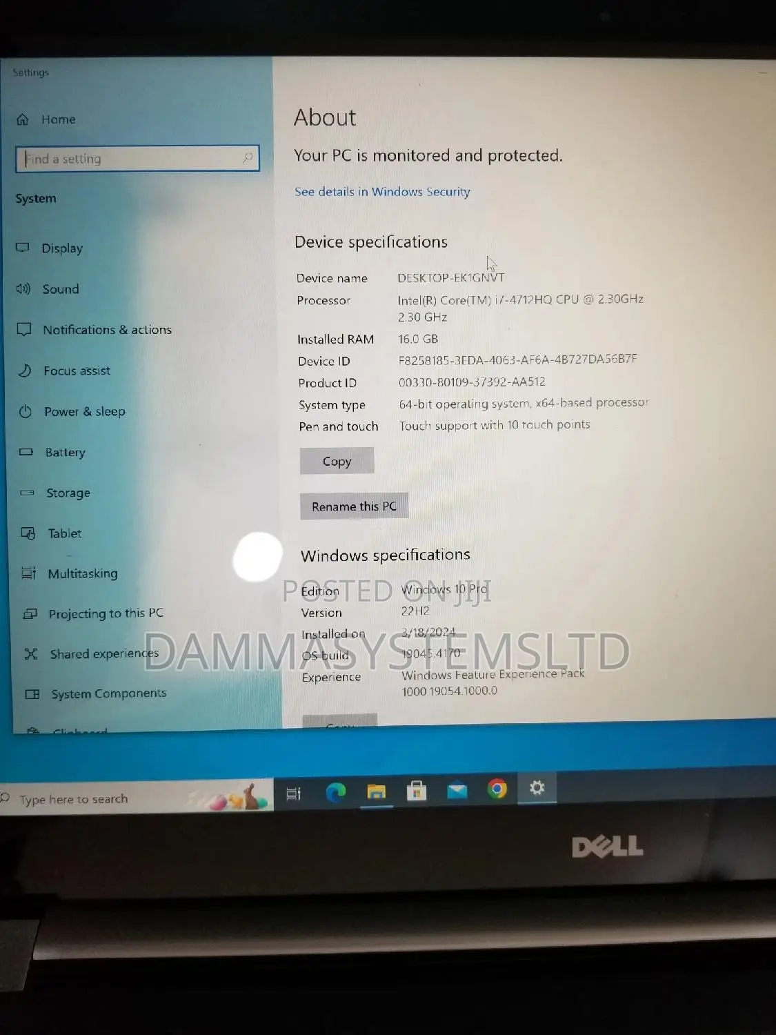 Laptop Dell Precision M3800 16GB Intel Core I7 SSD 512GB