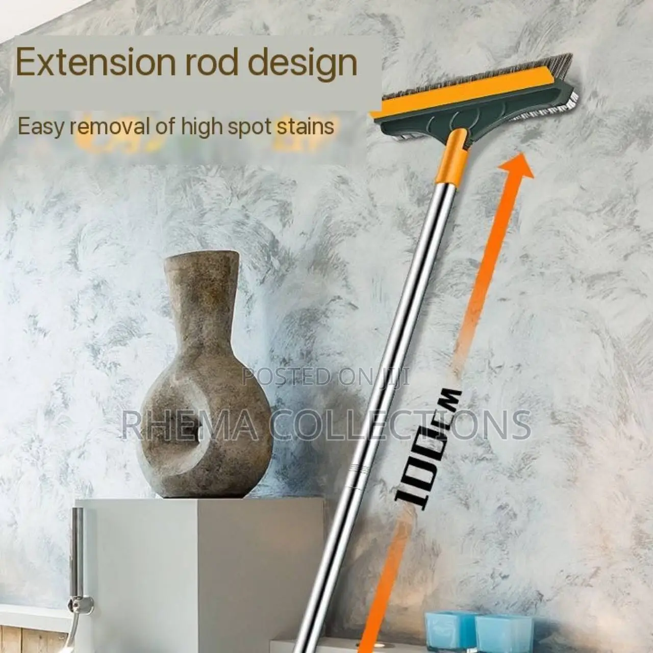 3in1 Cleaning Brush,Wiper,Tiles Strip With Long Handle