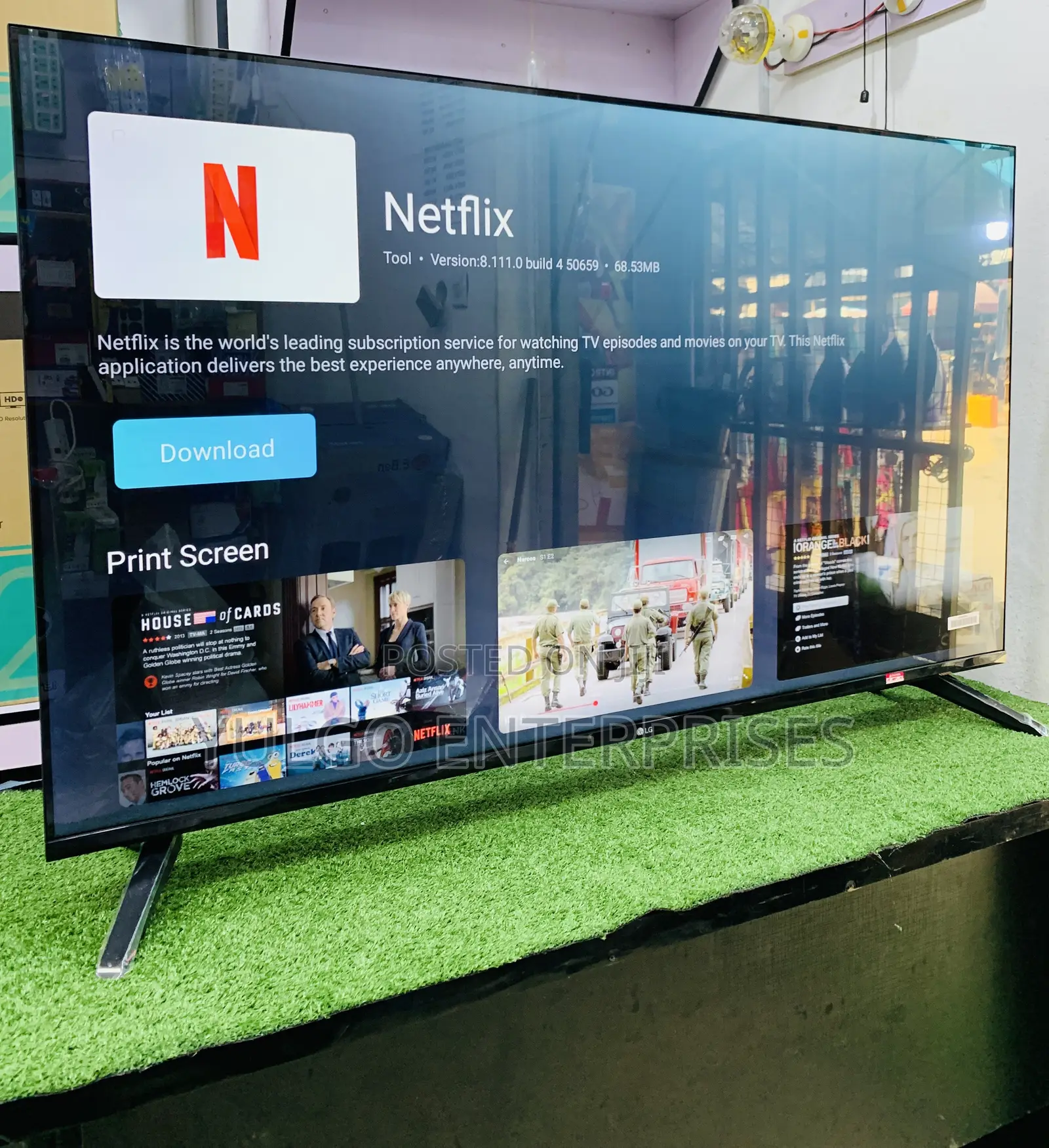 Lg 55inch Smart Tv With Netflix,Youtube, Bluetooth