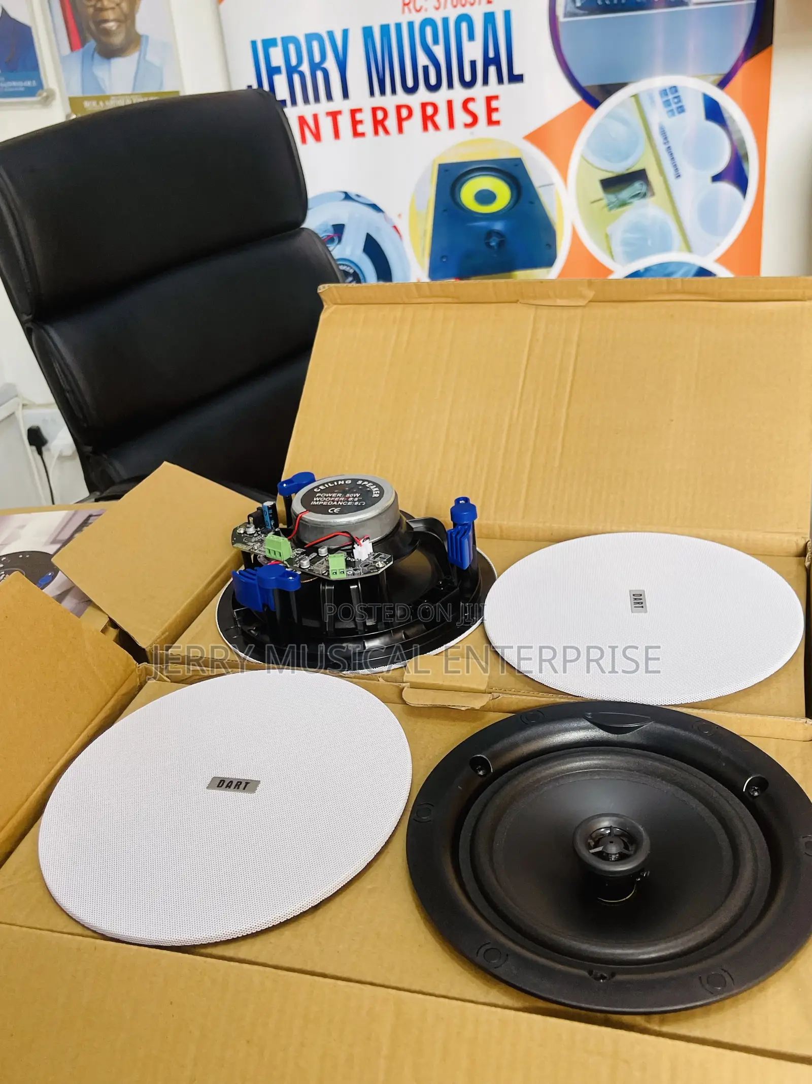 4in1 Frameless Bluetooth Ceiling Speakers With Auxiliary
