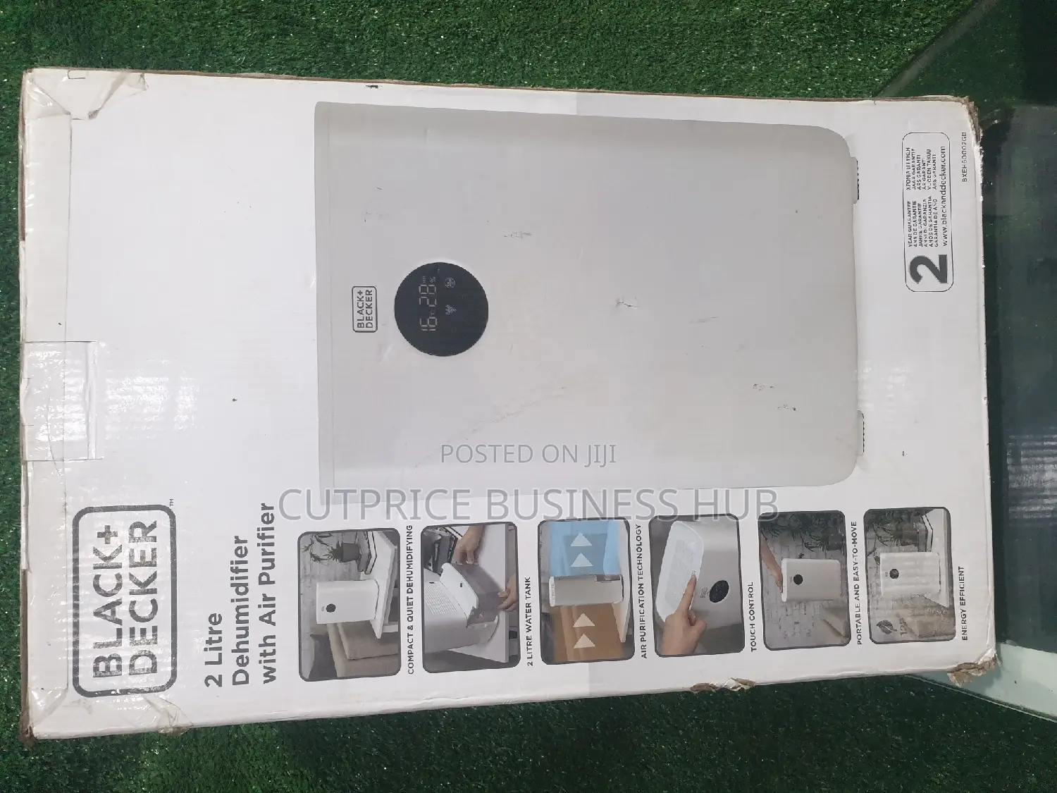 Black Decker 2 Litre Dehumidifier With Air Purifier