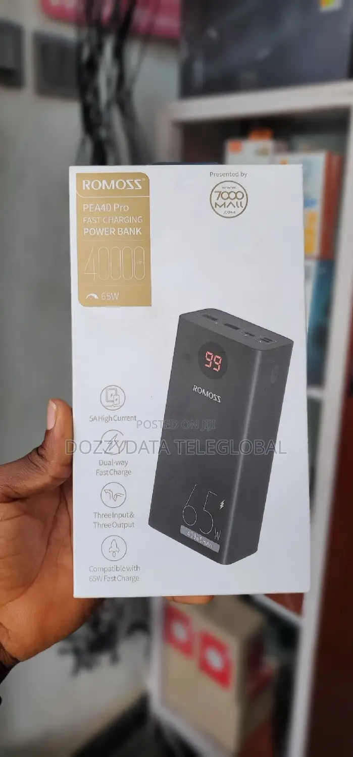 ROMOSS Power Bank 40,000mah 65W Portable Laptop Charger