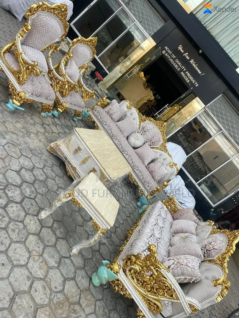 Complete Set of High Quality Turkish Royal Fabric Sofa Chair